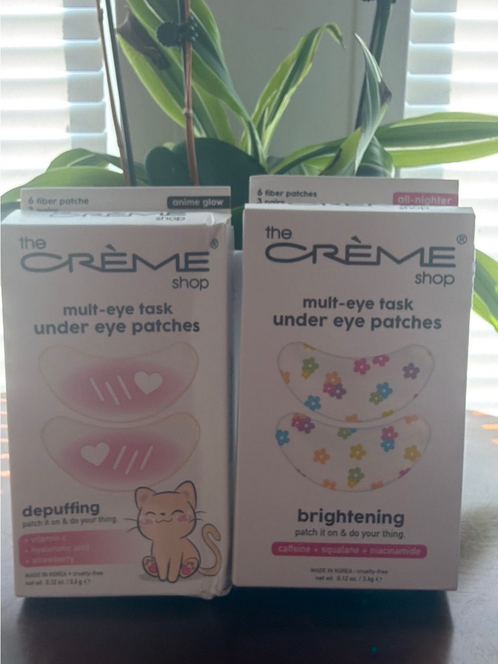 BUNDLE of 2,The Crème Shop Brightening Under Eye Patches – Pink Floral